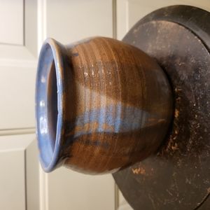 Mid Century Modern Studio Pottery Ceramic Hand Thrown Bowl Signed 1971